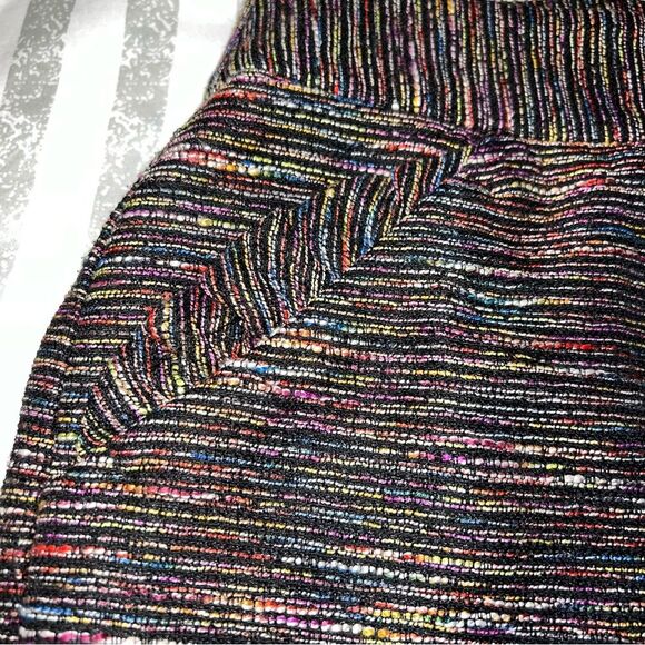 Ann Taylor Loft Tweed Multicolor smart casual preppy quirky  Skirt 8 Petite - Picture 5 of 10
